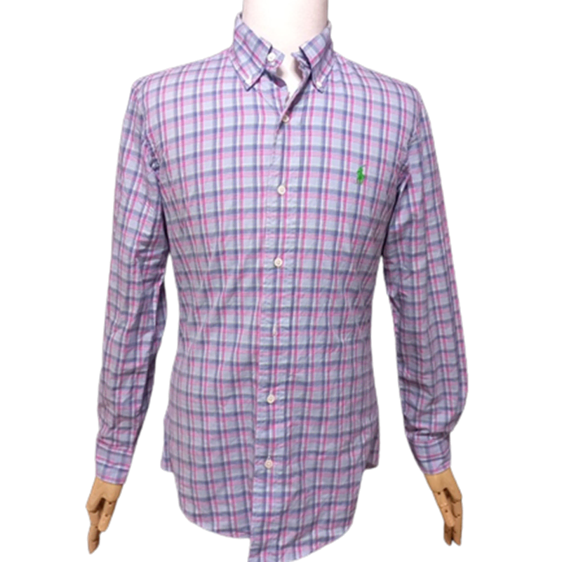 [BUNJANG] Ralph Lauren Tartan Check Long Sleeve Shirt / 랄프로렌 시그니처 정품 남자 춘추용 타탄체크 남성 긴팔남방티셔츠90