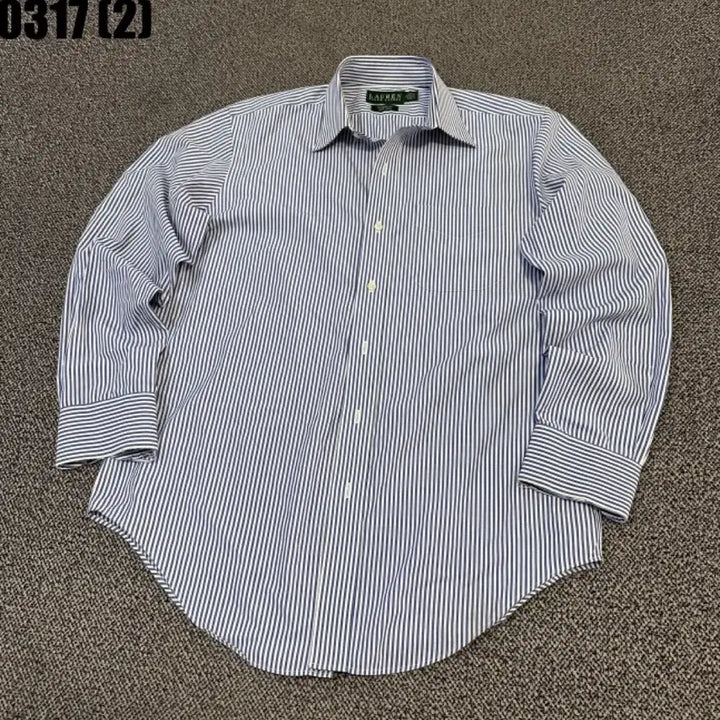 [BUNJANG] Lauren Striped Long Sleeve Shirt / 로렌 스트라이프 긴팔 셔츠
