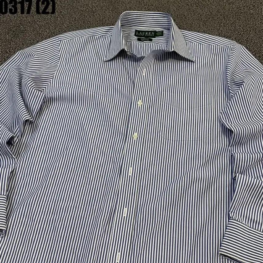 [BUNJANG] Lauren Striped Long Sleeve Shirt / 로렌 스트라이프 긴팔 셔츠