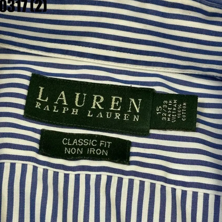 [BUNJANG] Lauren Striped Long Sleeve Shirt / 로렌 스트라이프 긴팔 셔츠