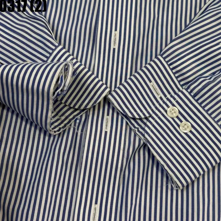 [BUNJANG] Lauren Striped Long Sleeve Shirt / 로렌 스트라이프 긴팔 셔츠