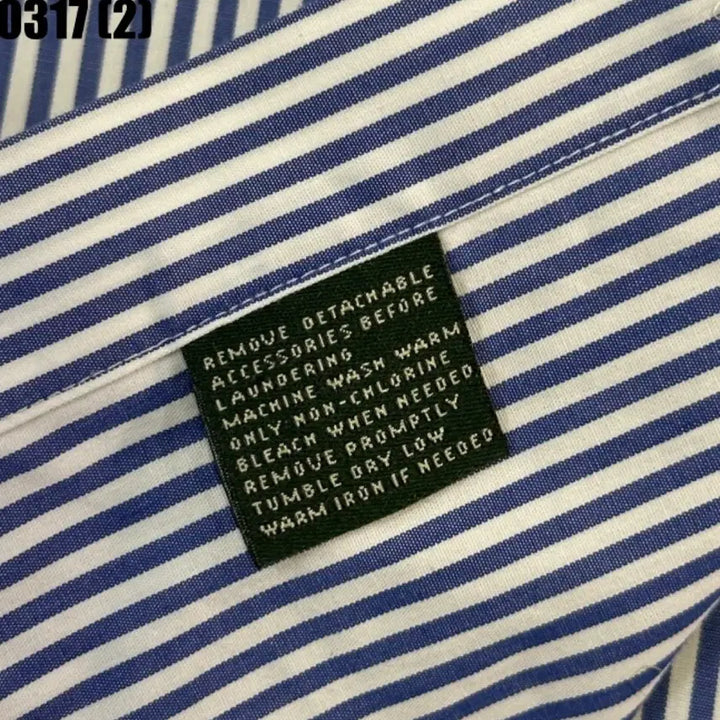 [BUNJANG] Lauren Striped Long Sleeve Shirt / 로렌 스트라이프 긴팔 셔츠
