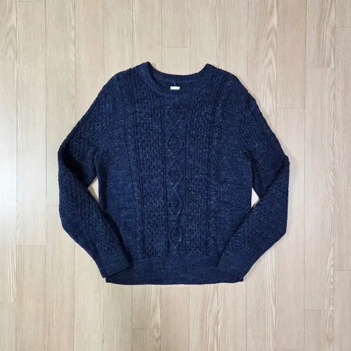 [BUNJANG] Gap Aran Cotton Knit Sweater / 갭 블루 네이비 아란 짜임 코튼 니트