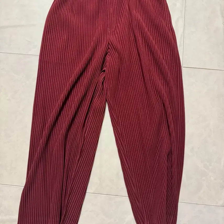[BUNJANG] Omple Hp48-jf114 Crimson Red Wide Pants / 옴플) Hp48-jf114 와이드 팬츠 크림슨레드 3