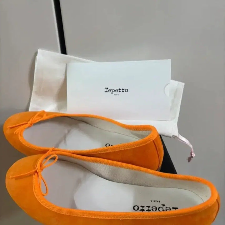 [BUNJANG] Repetto Cendrillon Orange Flat Shoes / 레페토 산드리옹 플랫슈즈 오렌지 새상품 (VO86CV140)