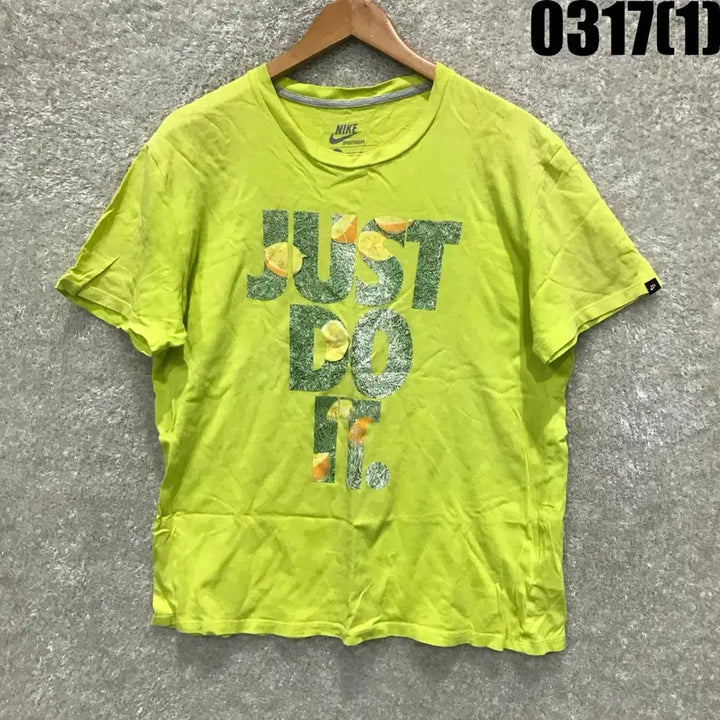 [SOLD OUT] 나이키 형광 JUST DO IT 반팔 티셔츠 L
