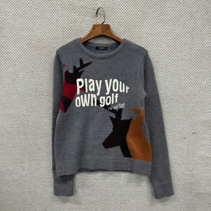 [BUNJANG] Beanpole Golf Casual Wool Knit Sweater / 빈폴 골프 캐주얼 울 니트 스웨터 90 A07583