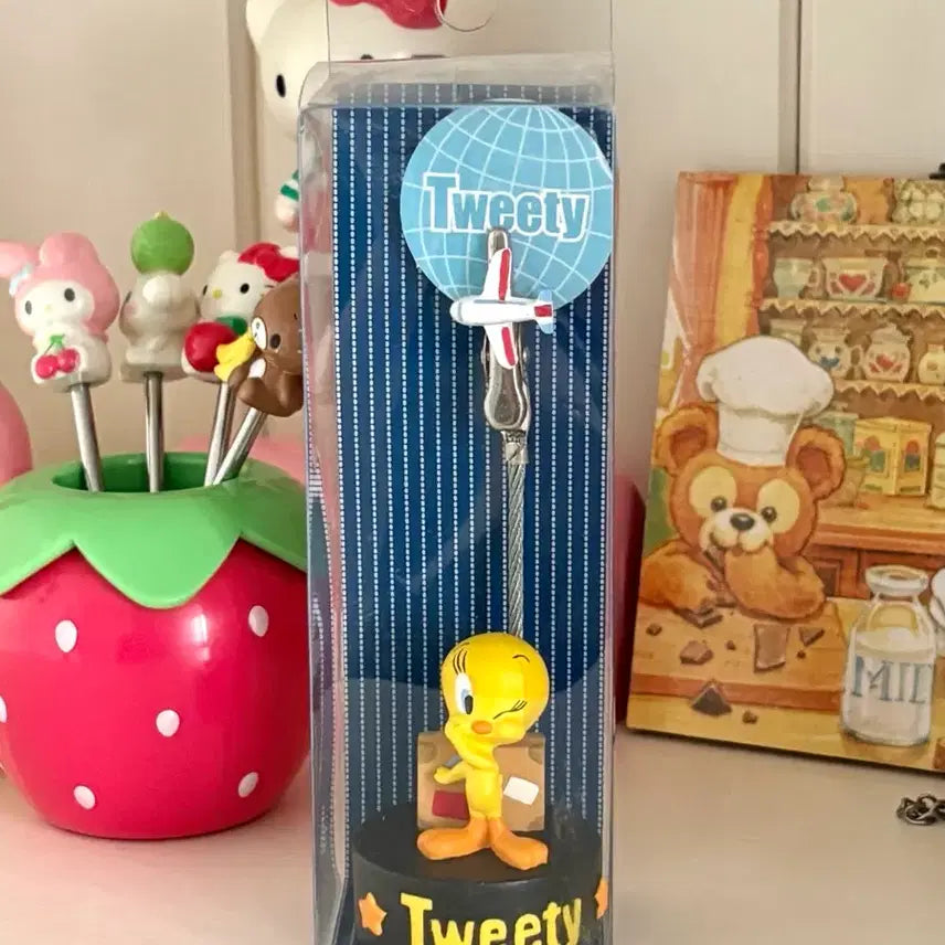 [BUNJANG] Looney Tunes Tweety Bird Memo Holder Figure / 고전 빈티지 루니툰즈 트위티 메모홀더 피규어