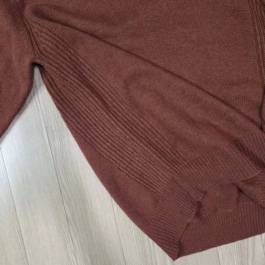 [BUNJANG] Nano Universe Brown Cashmere Blend Mock Neck Knit Sweater / 나노 유니버스 브라운 캐시미어 블렌드 모크넥 니트
