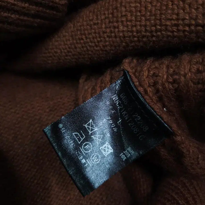[BUNJANG] Nano Universe Brown Cashmere Blend Mock Neck Knit Sweater / 나노 유니버스 브라운 캐시미어 블렌드 모크넥 니트
