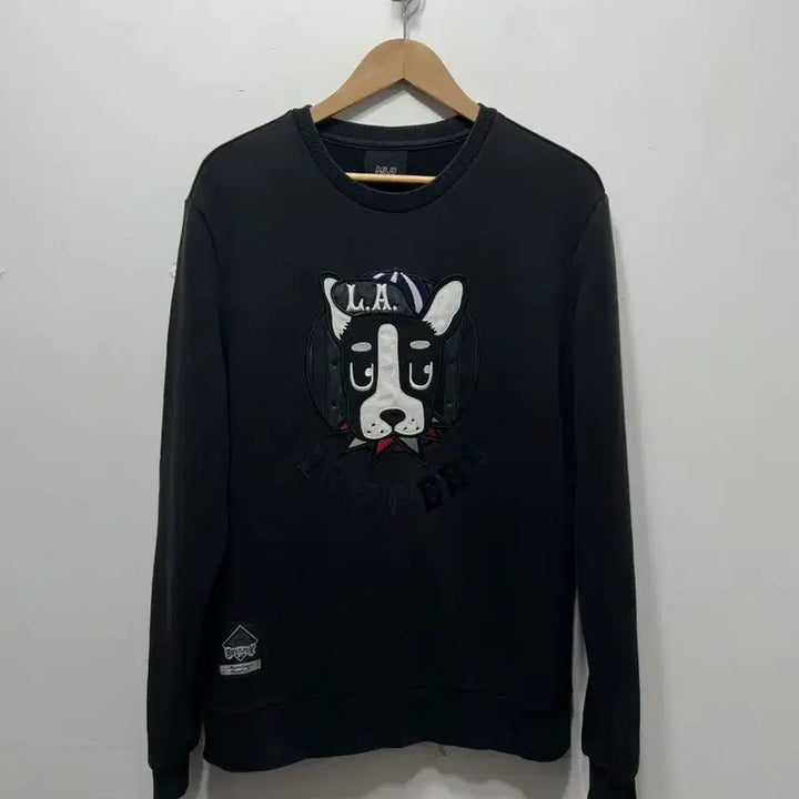[BUNJANG] MLB LA Dodgers Dog Print Sweatshirt Black XL / MLB LA 다저스 강아지 맨투맨 블랙 XL