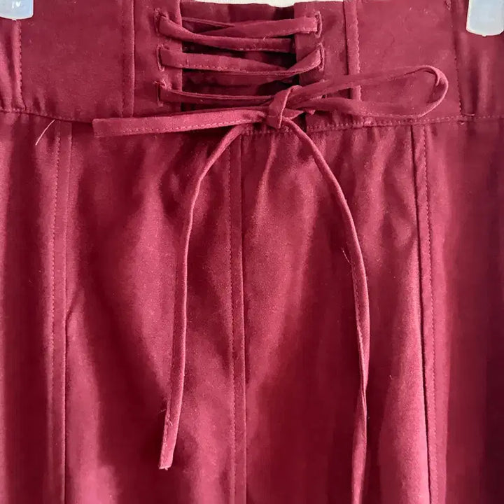 [BUNJANG] Nohea Burgundy Suede Mermaid Long Skirt / 버건디 스웨이드 머메이드 롱스커트