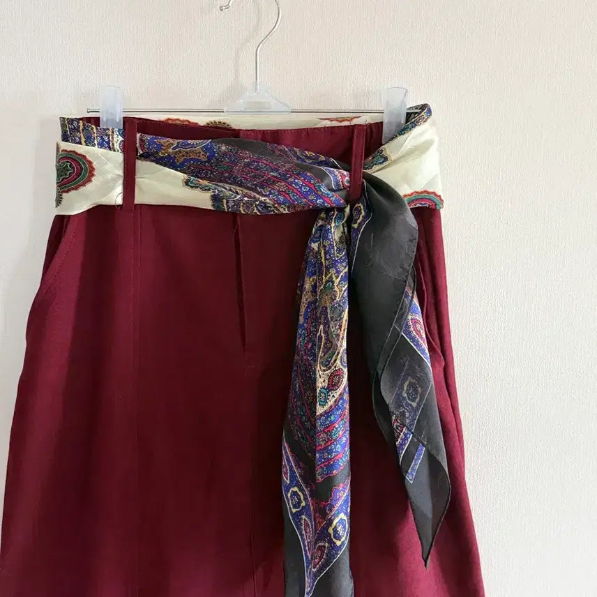 [BUNJANG] Nohea Burgundy Suede Mermaid Long Skirt / 버건디 스웨이드 머메이드 롱스커트