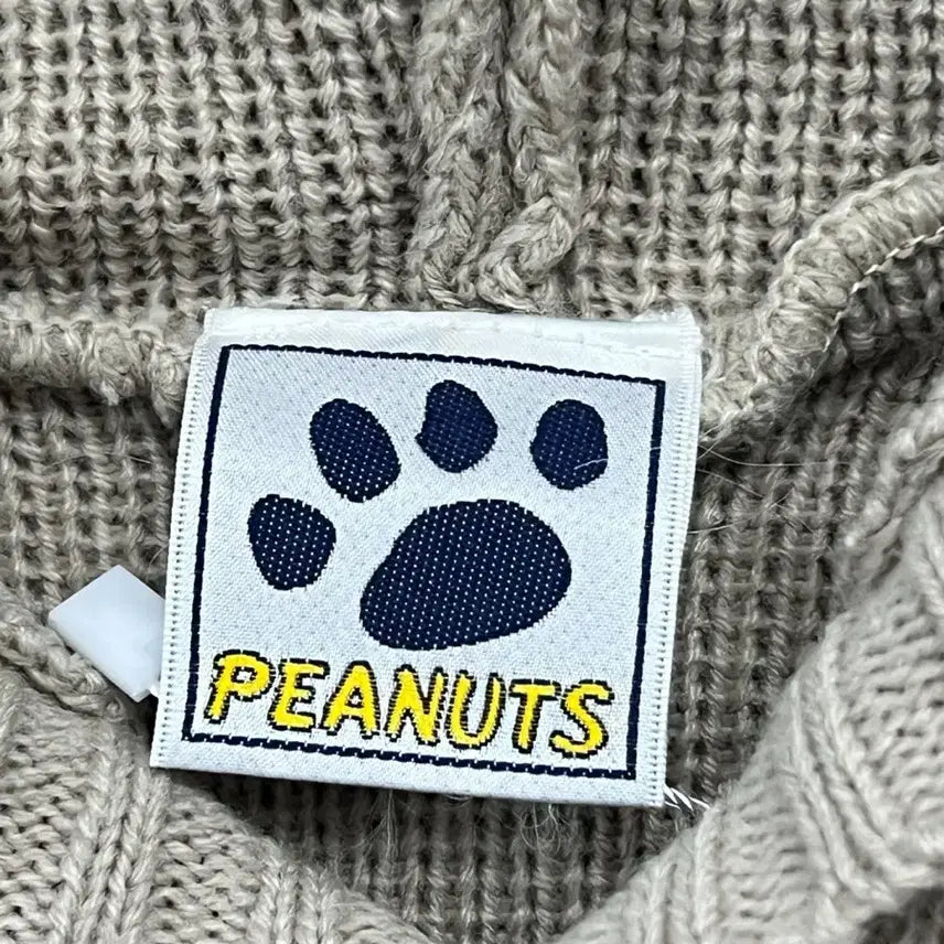 [BUNJANG] Peanuts Snoopy Big Logo Hood Knit / 피너츠 스누피 빅로고 후드 니트