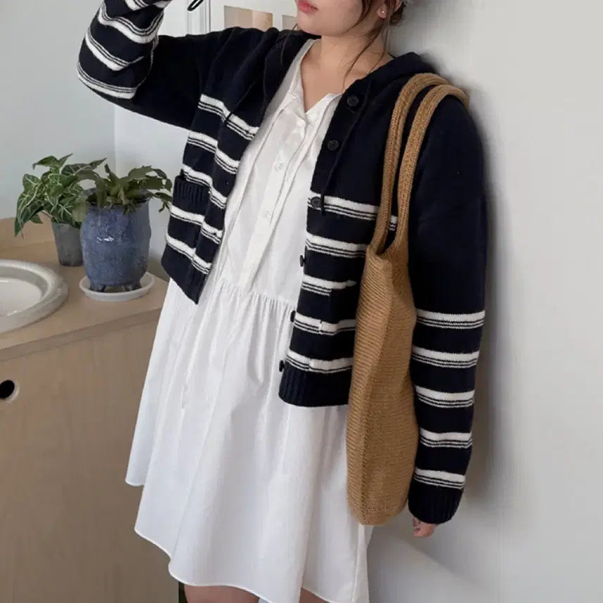 [BUNJANG] J-Style Cotton Midi Dress Ivory L / 제이스타일 코튼 미디 원피스 아이보리 L (새상품)