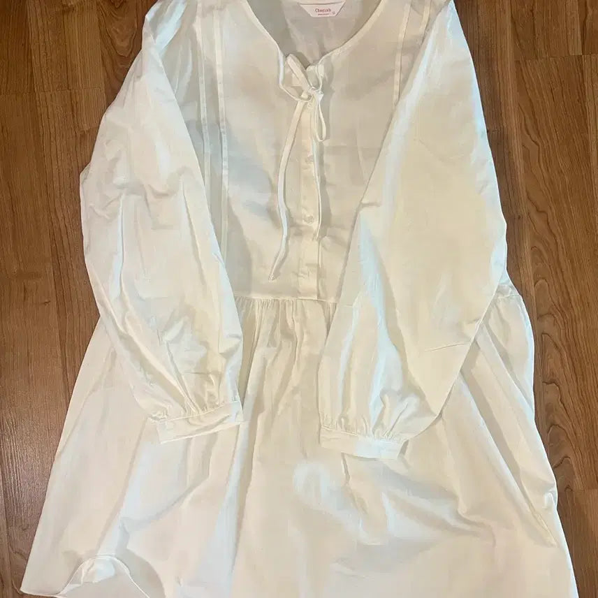 [BUNJANG] J-Style Cotton Midi Dress Ivory L / 제이스타일 코튼 미디 원피스 아이보리 L (새상품)