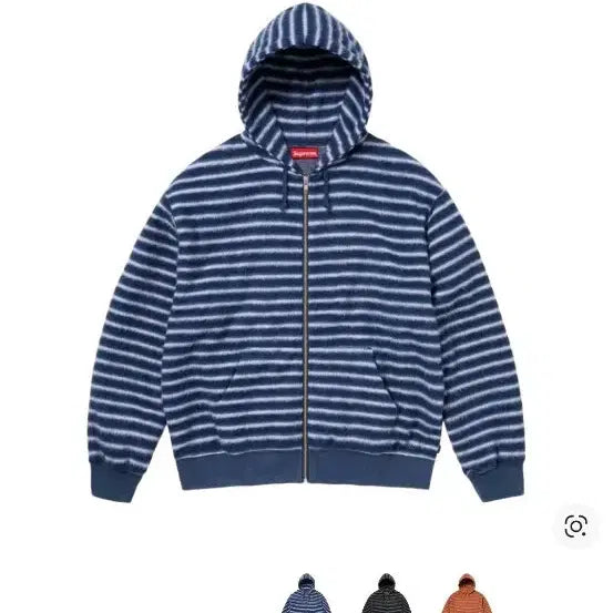 [BUNJANG] Supreme Brushed Zip-Up Hoodie Navy L / (블랙 교환도 받음)슈프림 브러쉬드 집업 후드 네이비 L