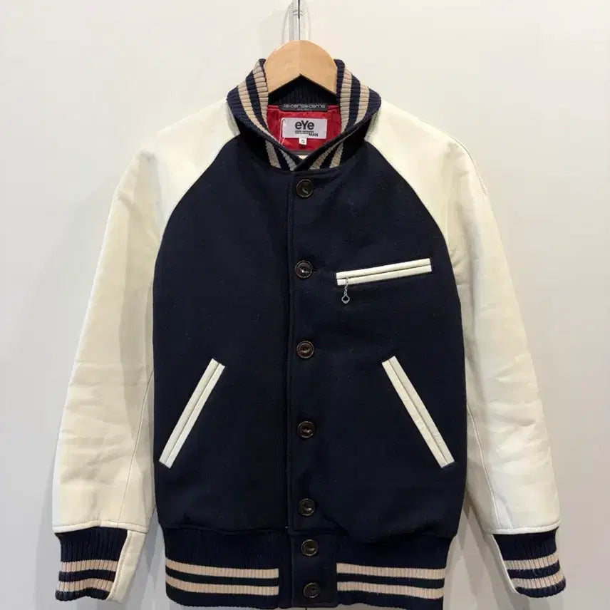 [BUNJANG] Junya Watanabe x Comme des Garcons Varsity Leather Jacket / 준야와타나베 x 꼼데가르송 암 레더 바시티 자켓