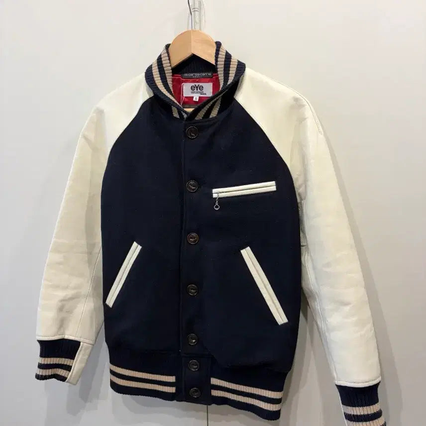 [BUNJANG] Junya Watanabe x Comme des Garcons Varsity Leather Jacket / 준야와타나베 x 꼼데가르송 암 레더 바시티 자켓