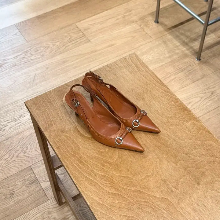 [SOLD OUT] 크리스찬 디올 브라운 슬링백 힐