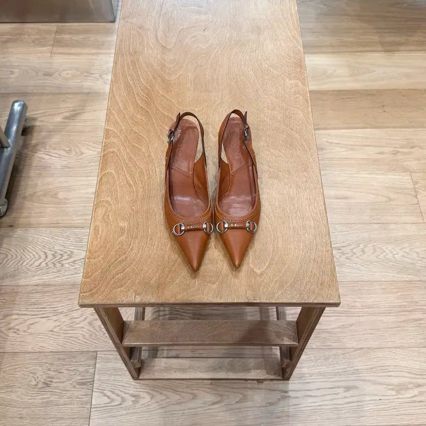 [SOLD OUT] 크리스찬 디올 브라운 슬링백 힐