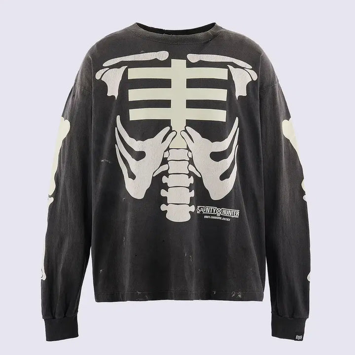 [BUNJANG] Saint Michael x Bounty Hunter Bone Long Sleeve T-Shirt / [새상품/L] 세인트미카엘 x 바운티헌터 본 롱슬리브 티셔츠 블랙