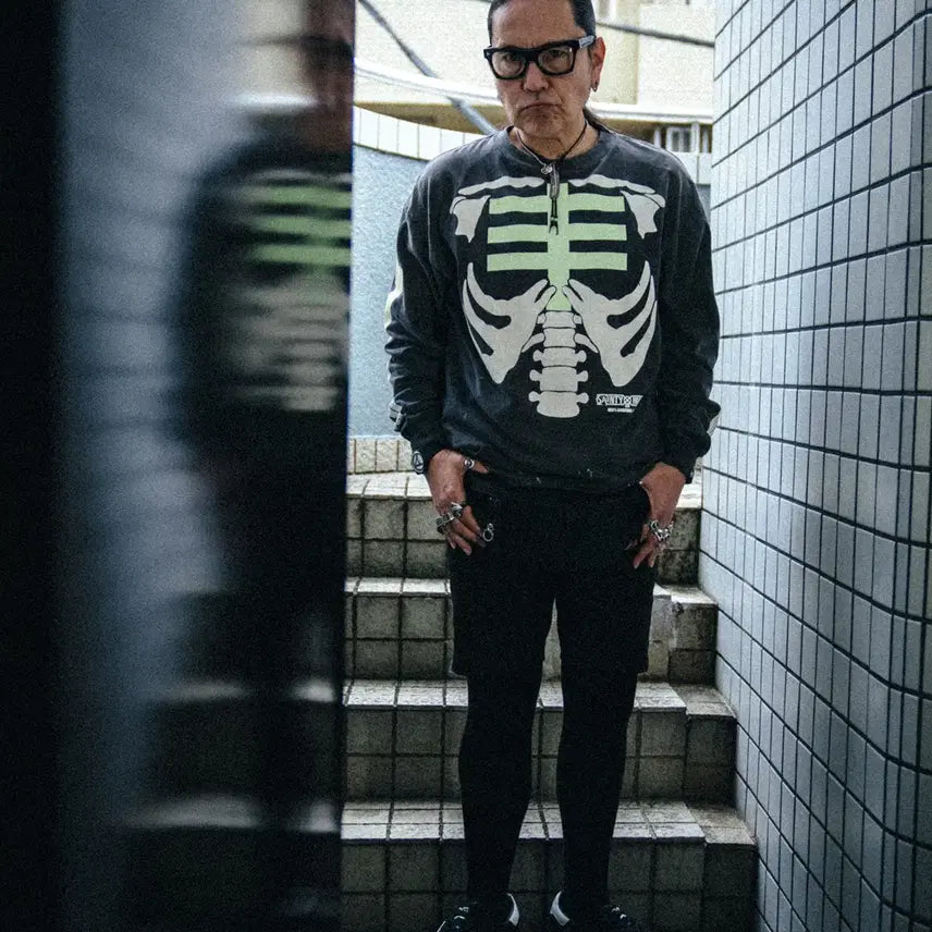 [BUNJANG] Saint Michael x Bounty Hunter Bone Long Sleeve T-Shirt / [새상품/L] 세인트미카엘 x 바운티헌터 본 롱슬리브 티셔츠 블랙