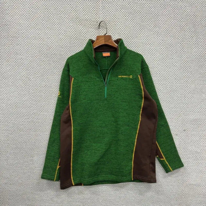 [BUNJANG] Merrell Embroidered Logo Fleece Lined Long Sleeve Shirt XL / 머렐 아웃도어 자수로고 약기모 반집업 긴팔티 XL A07585