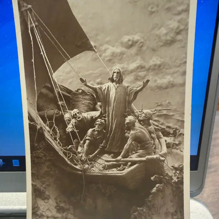 [BUNJANG] A.N. Paris Jesus Calming the Storm Vintage Postcard / 1911년 - 프랑스 유명 A.N. Paris 종교- 예수 그리스도 풍랑