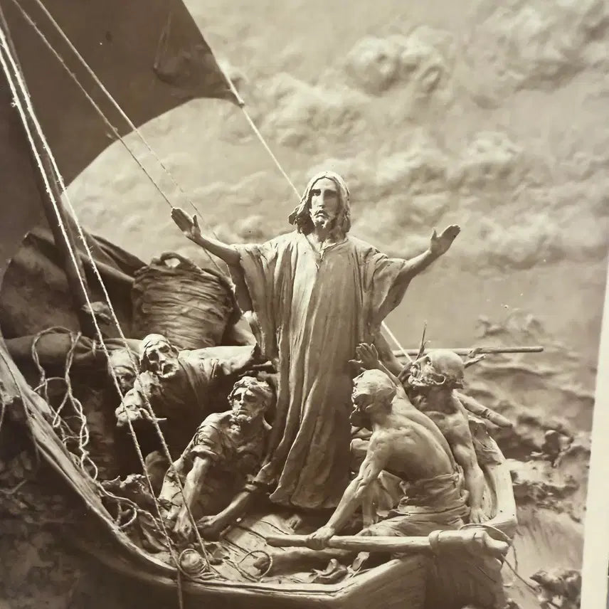 [BUNJANG] A.N. Paris Jesus Calming the Storm Vintage Postcard / 1911년 - 프랑스 유명 A.N. Paris 종교- 예수 그리스도 풍랑