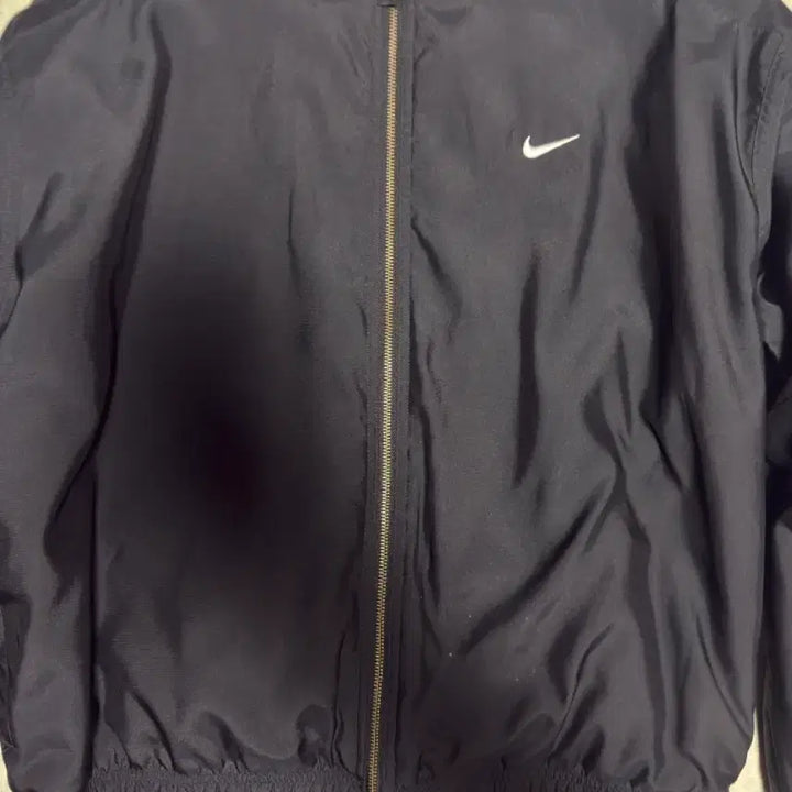 [BUNJANG] Nike Solo Swoosh Satin Bomber Jacket (Black, L) / 나이키 솔로스우시 사틴봄버 블랙 L
