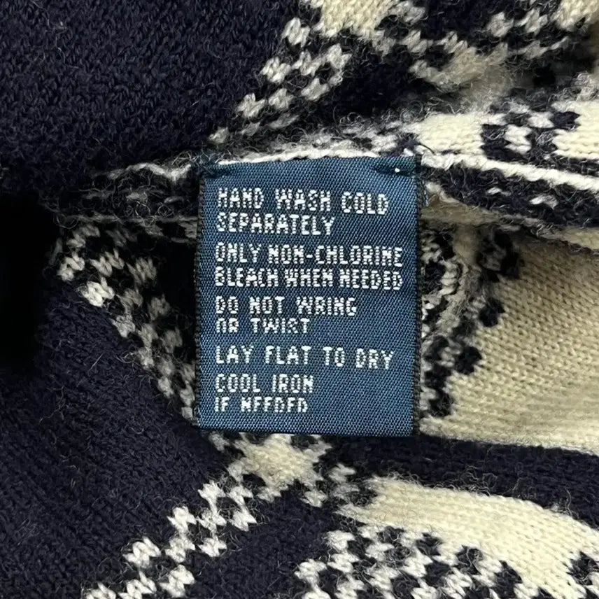 [BUNJANG] Polo Ralph Lauren Lambswool Check Cardigan / 폴로 랄프로렌 램스울 숄카라 체크 가디건