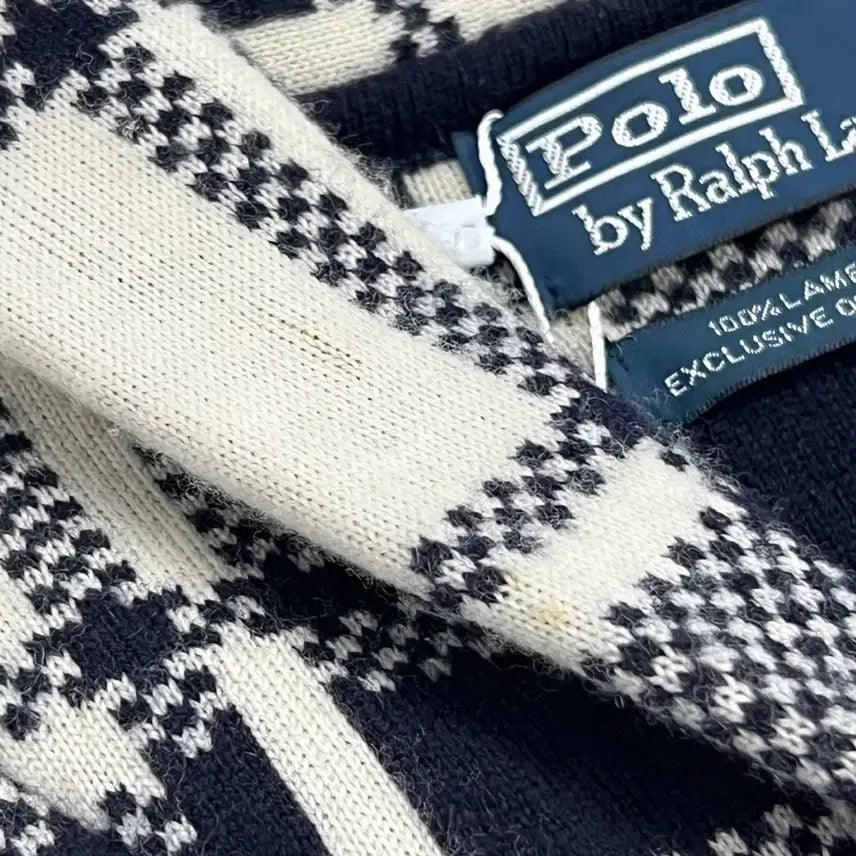[BUNJANG] Polo Ralph Lauren Lambswool Check Cardigan / 폴로 랄프로렌 램스울 숄카라 체크 가디건