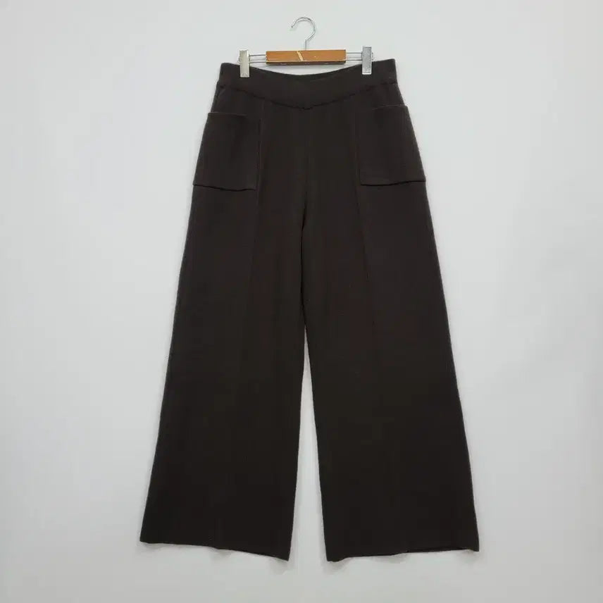 [BUNJANG] Soul Brown Raccoon Wool Wide Knit Pants / 쏘울 브라운 라쿤 울 와이드 니트팬츠/2025ss/88/앨리스/659