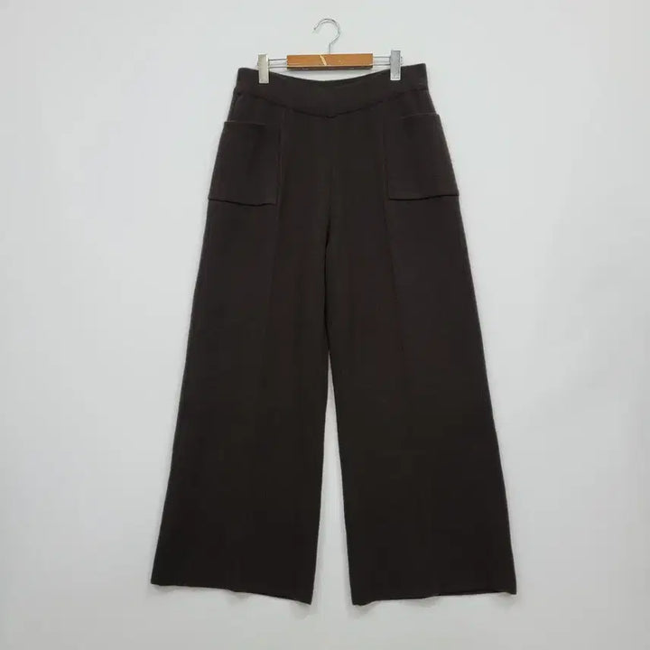 [BUNJANG] Soul Brown Raccoon Wool Wide Knit Pants / 쏘울 브라운 라쿤 울 와이드 니트팬츠/2025ss/88/앨리스/659