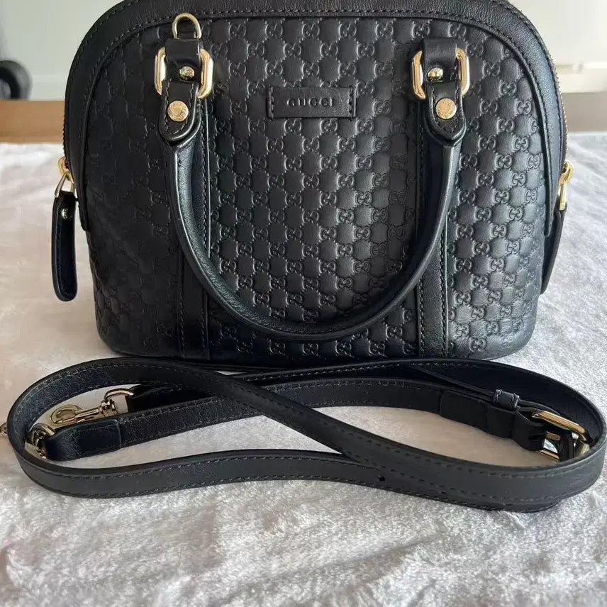 [BUNJANG] Gucci GG Embossed Dome Handbag / 구찌 블랙 GG 엠보스 돔백 핸드백 정품 | 사용감 적음 풀구성