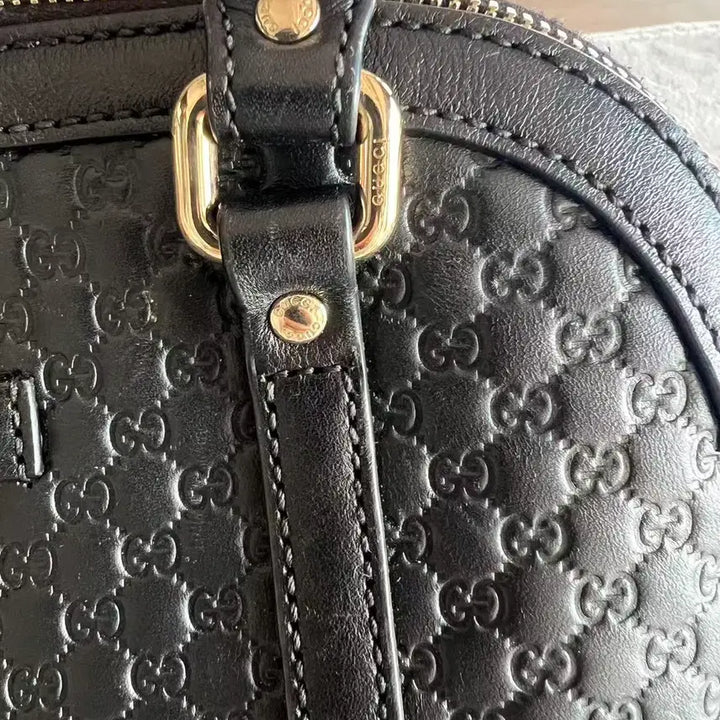 [BUNJANG] Gucci GG Embossed Dome Handbag / 구찌 블랙 GG 엠보스 돔백 핸드백 정품 | 사용감 적음 풀구성
