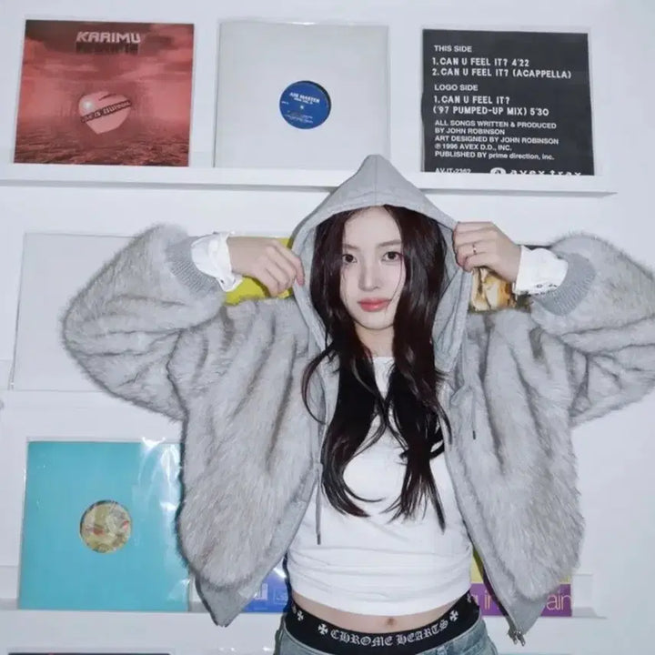[BUNJANG] Mixxo Faux Fur Hooded Jacket / 택 미제거 새상품) 미쏘 페이크퍼 후드 자켓