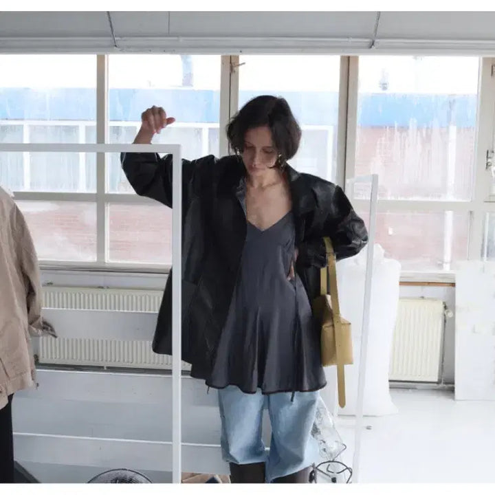 [BUNJANG] Poeto Soft Ending Dress Charcoal Mini Dress / 포에토 소프트 엔딩 드레스 차콜