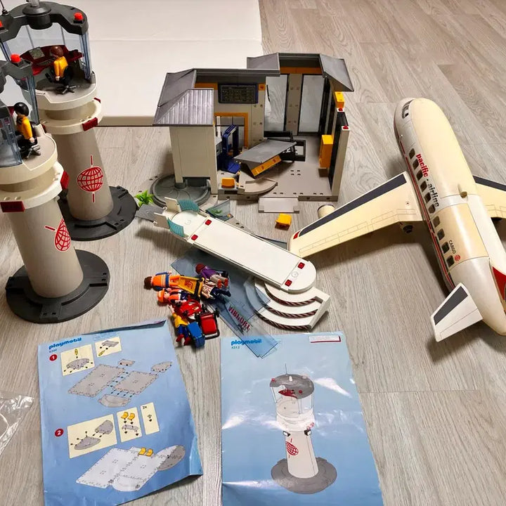 [BUNJANG] Playmobil Airport Series Airplane and Control Tower Playset / 플레이모빌 공항 시리즈 비행기 관제탑 공항
