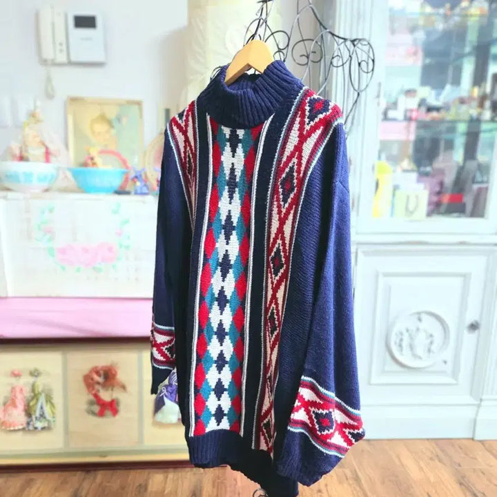 [BUNJANG] Clifton Place Vintage Pattern Knit Sweater / 남성 오리지널 빈티지 미국 Clifton Place 패턴 니트