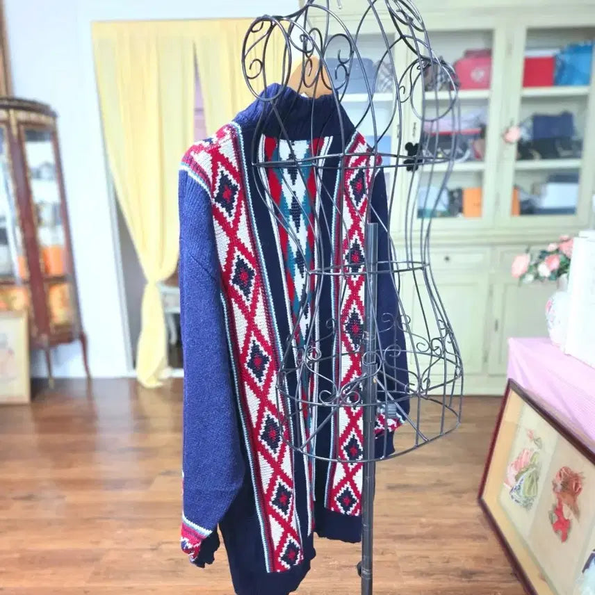 [BUNJANG] Clifton Place Vintage Pattern Knit Sweater / 남성 오리지널 빈티지 미국 Clifton Place 패턴 니트