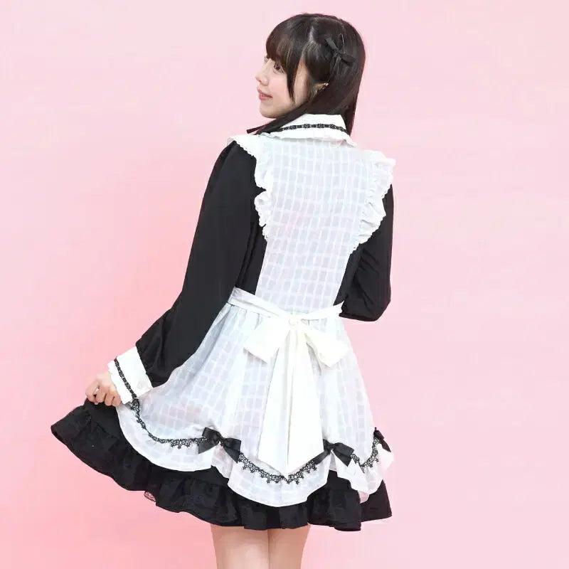 [BUNJANG] Secret Honey Color Block Apron Dress / 시크릿허니 앞치마 배색 원피스