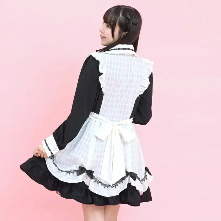 [BUNJANG] Secret Honey Color Block Apron Dress / 시크릿허니 앞치마 배색 원피스