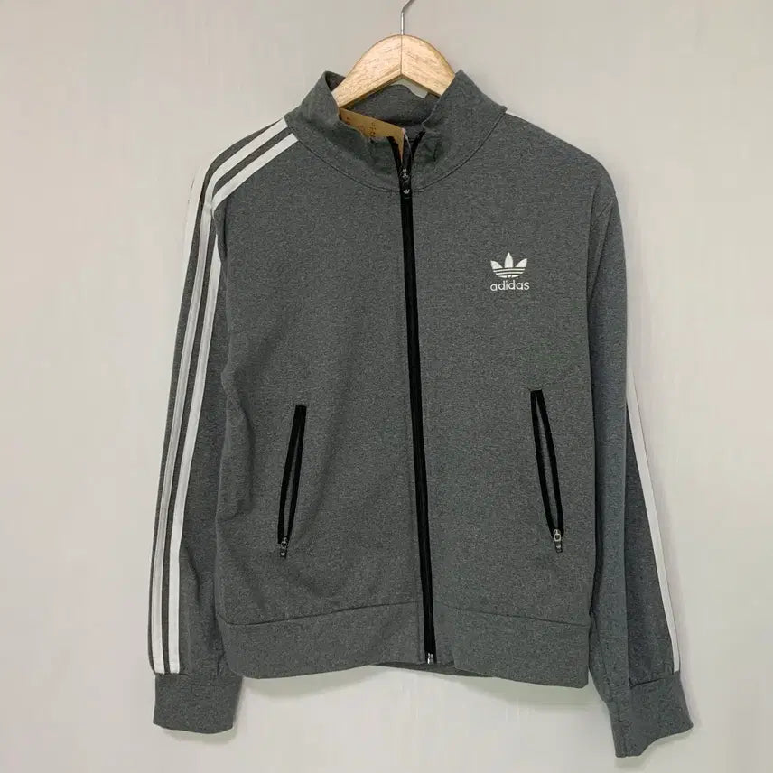 [BUNJANG] Adidas Tri-Stripe Track Top Gray Unisex Jacket / 아디다스 삼선 트랙탑 져지 00s y2k 그레이 남성 S 남녀공용