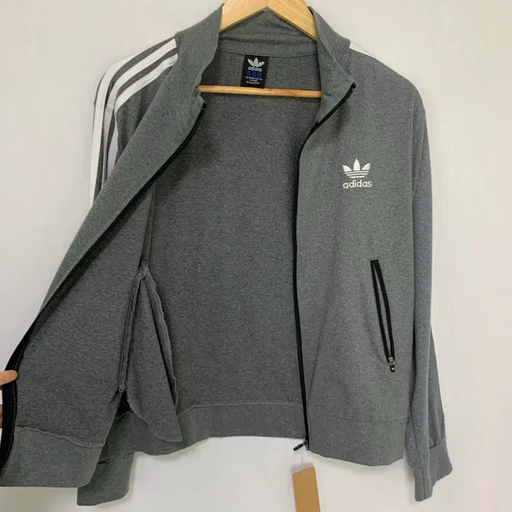 [BUNJANG] Adidas Tri-Stripe Track Top Gray Unisex Jacket / 아디다스 삼선 트랙탑 져지 00s y2k 그레이 남성 S 남녀공용