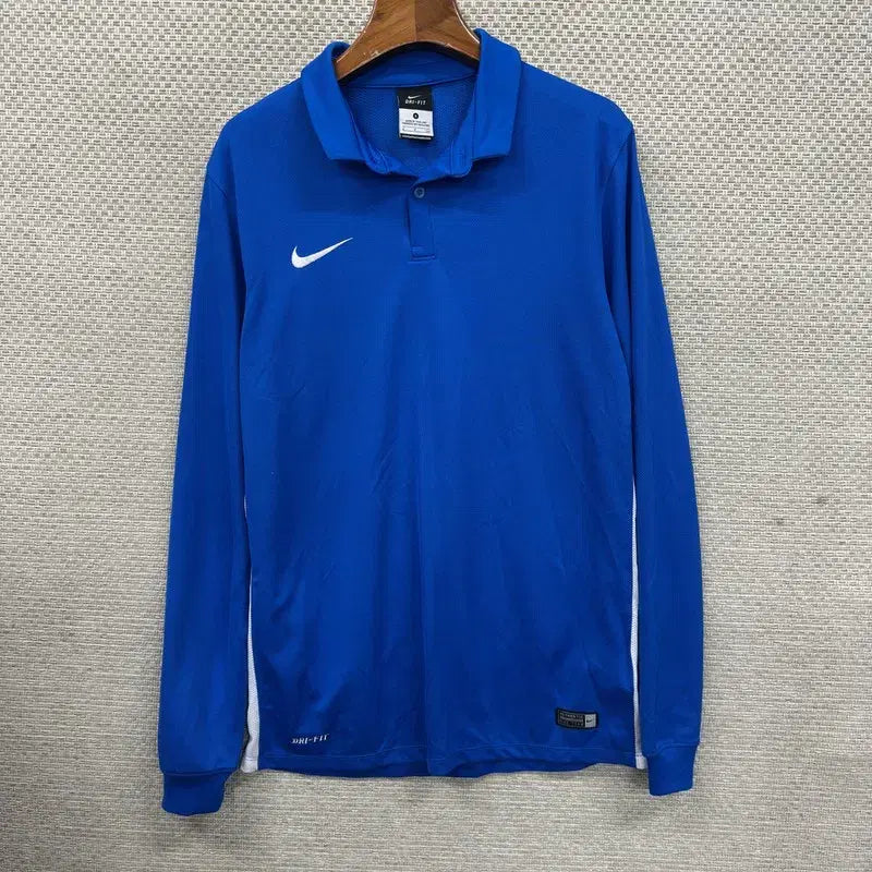 [BUNJANG] Nike Dri-FIT Embroidered Logo Long Sleeve Polo Shirt / 나이키 드라이핏 자수로고 기능성 긴팔카라티 S A07625