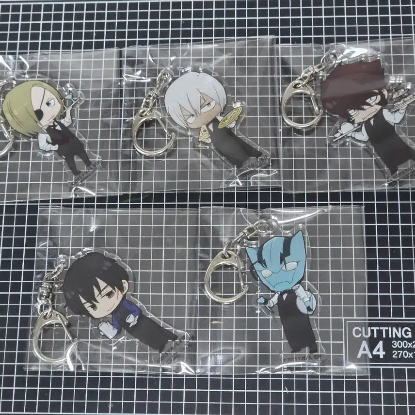 [BUNJANG] Blood Blockade Battlefront Animate Collaboration Keyring Bundle Set / 혈계전선 애니메이트 콜라보 키링 5종 일괄