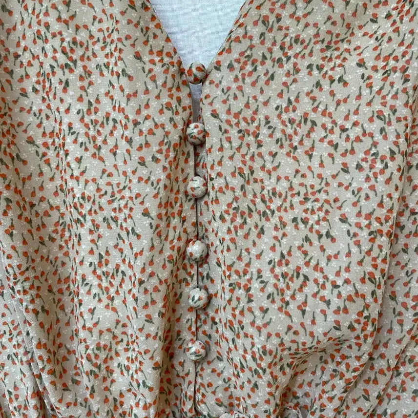 [BUNJANG] Floral Pattern Long Dress / 꽃무늬 패턴 롱원피스