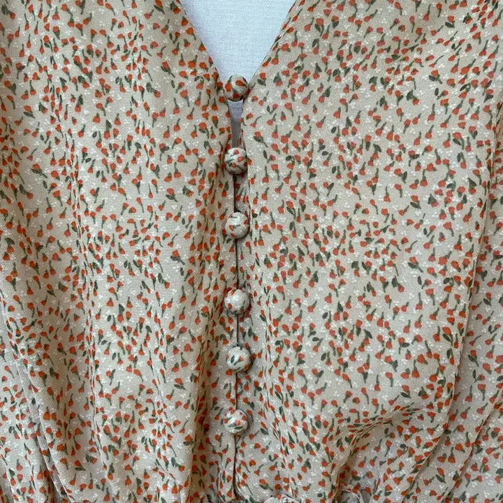 [BUNJANG] Floral Pattern Long Dress / 꽃무늬 패턴 롱원피스